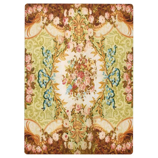 Barocke Tapete mit Viktorianischer blumengeschmück Klemmbrett (Rückseite)