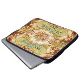 Barocke Tapete mit Viktorianischer blumengeschmück Laptopschutzhülle (Vorne Knopf)