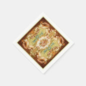 Barocke Tapete mit Viktorianischer blumengeschmück Serviette (Ecke)