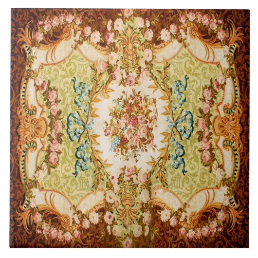 Barocke Tapisserie-Keramikfliese Fliese (Vorderseite)
