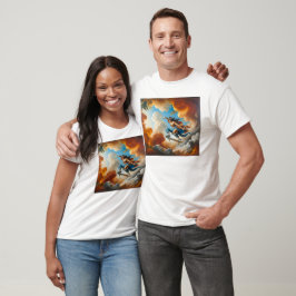 Barocke Träume auf einem Skateboard T-Shirt