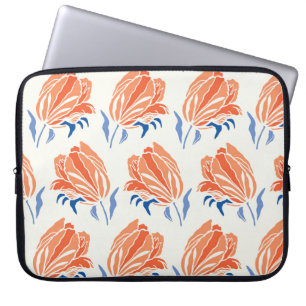 Barocke Tulip: Botanischer Vintager Linocut Laptopschutzhülle