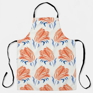 Barocke Tulip: Botanischer Vintager Linocut Schürze