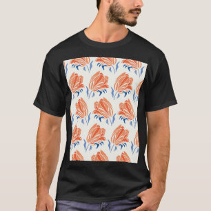 Barocke Tulip: Botanischer Vintager Linocut T-Shirt