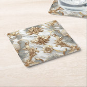 Barocke Untersetzer aus Gold und Marmor (angewinkelt)