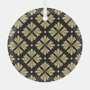 Barocke Verzierung, florales Vintage-Muster. Ornament Aus Glas