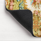Barocke Viktorianische Blumentapeten in Braun pink Mousepad (Ecke)