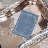 Barocke Vintage-Damask-Hochzeit Einladung