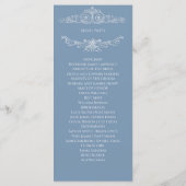 Barocke Vintage-Damask-Hochzeit Programm (Rückseite)