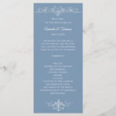 Barocke Vintage-Damask-Hochzeit Programm (Vorderseite)