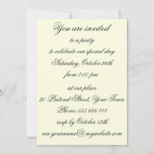 Barocke Vintage Einladung (Rückseite)