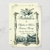 Barocke Vintage Einladung (Vorne/Hinten)
