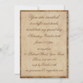 Barocke Vintage Einladung (Rückseite)