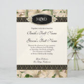 Barocke Vintage Lily Gold Festival - Martha Argeri Einladung (Stehend Vorderseite)