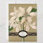 Barocke Vintage Lily Gold Festival - Martha Argeri Einladung (Rückseite)