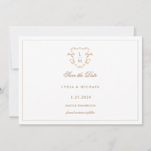 Barocke Wappen   Monogramm-Hochzeit Save The Date