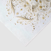 Barocke, weiße und goldene Wirkung Katze AU6 Decou Seidenpapier (Ausschnitt)