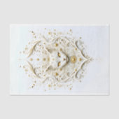 Barocke, weiße und goldene Wirkung Katze AU6 Decou Seidenpapier (Vorderseite)