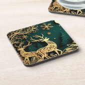 Barocke Winterhirsche Getränkeuntersetzer (Linke Seite)