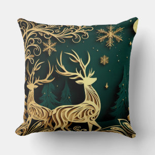 Barocke Winterhirsche Kissen