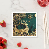 Barocke Winterhirsche Serviette (Beispiel)