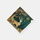 Barocke Winterhirsche Serviette (Ecke)