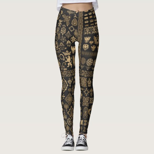 Barockelemente: Mega-Set-Muster. Leggings (Vorderseite)