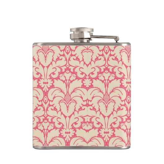 Barocker Artdamasthintergrund 2 Flachmann (Rückseite)