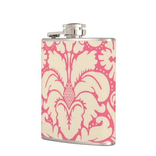 Barocker Artdamasthintergrund 2 Flachmann (Links)