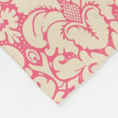 Barocker Artdamasthintergrund 2 Fleecedecke (Ecke)