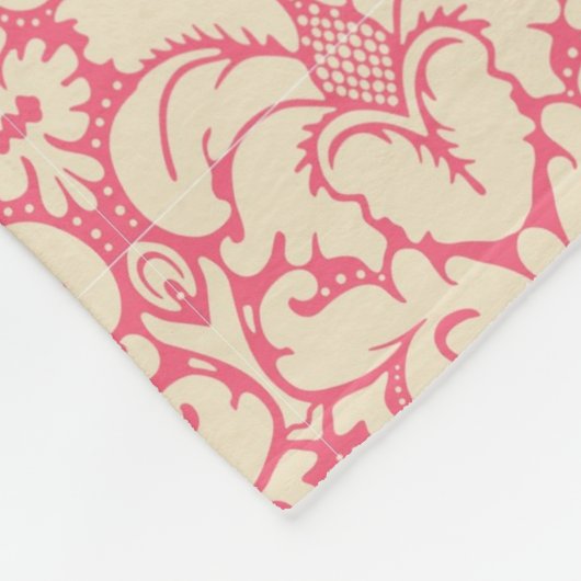 Barocker Artdamasthintergrund 2 Fleecedecke (Ecke)