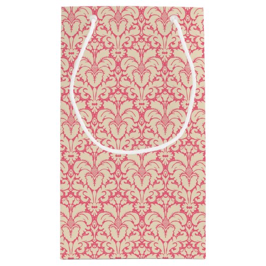 Barocker Artdamasthintergrund 2 Kleine Geschenktüte (Rückseite)