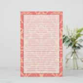 Barocker Artdamasthintergrund Briefpapier (Stehend Vorderseite)