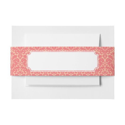 Barocker Artdamasthintergrund Einladungsbanderole (Vorderseite Beispiel)