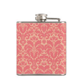 Barocker Artdamasthintergrund Flachmann (Rückseite)