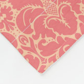 Barocker Artdamasthintergrund Fleecedecke (Ecke)