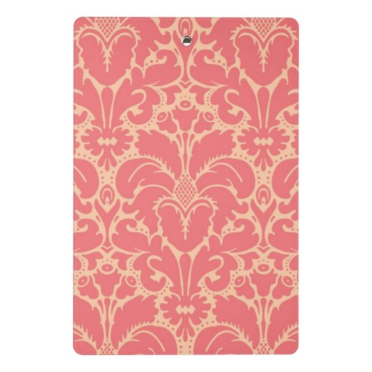 Barocker Artdamasthintergrund Mini Klemmbrett (Rückseite)