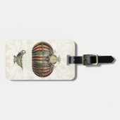 Barocker Ballon mit Uhr Gepäckanhänger (Vorderseite horizontal)