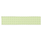 Barocker lindgrüner Blumenmuster. Kurzer Tischläufer (Horizontal)