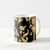 Barocker Rokoko, Viktorianisches Blumenmuster. Kaffeetasse (VorderseiteRechts)