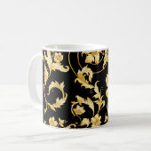 Barocker Rokoko, Viktorianisches Blumenmuster. Kaffeetasse (Vorderseite Links)