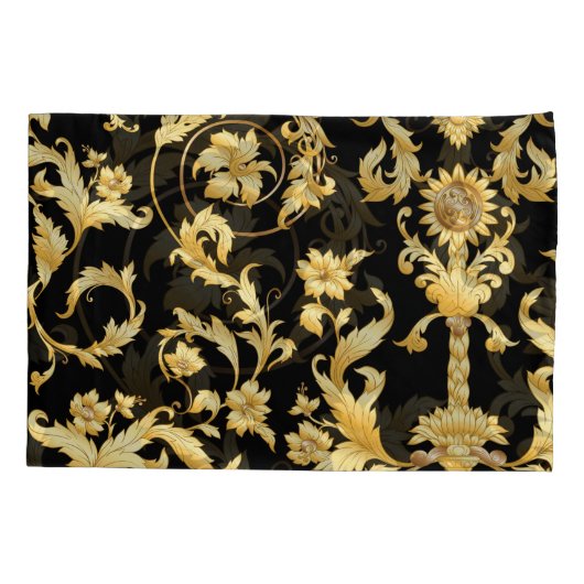 Barocker Rokoko, Viktorianisches Blumenmuster. Kissenbezug (Rückseite)