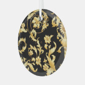 Barocker Rokoko, Viktorianisches Blumenmuster. Ornament Aus Glas (Vorderseite links)