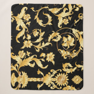 Barocker Rokoko, Viktorianisches Blumenmuster. Sherpadecke