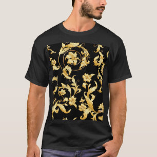 Barocker Rokoko, Viktorianisches Blumenmuster. T-Shirt