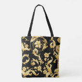 Barocker Rokoko, Viktorianisches Blumenmuster. Tasche (Rückseite)