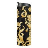 Barocker Rokoko, Viktorianisches Blumenmuster. Thermosbecher (Nach rechts gedreht)