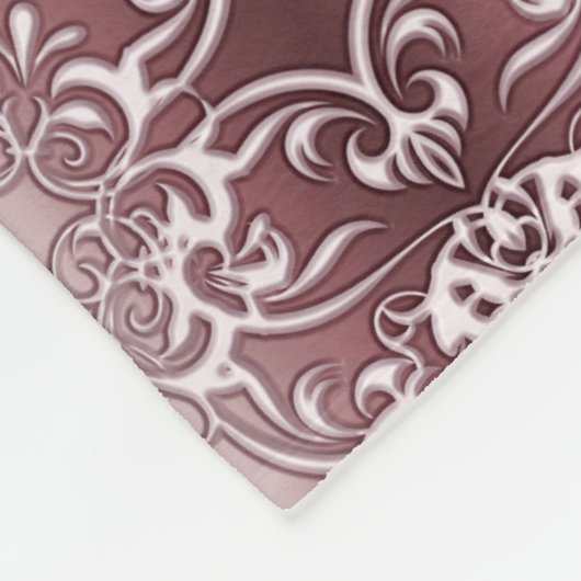 barocker Stil lila Muster Fleecedecke (Ecke)