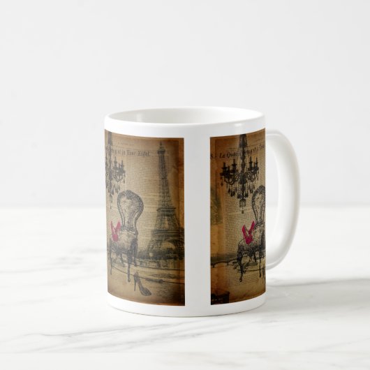 barocker Turm Rokokoleuchterparis Eiffel Kaffeetasse (VorderseiteRechts)