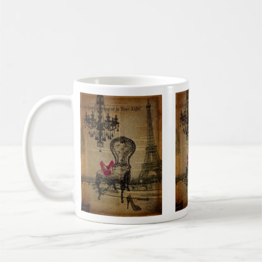 barocker Turm Rokokoleuchterparis Eiffel Kaffeetasse (Links)